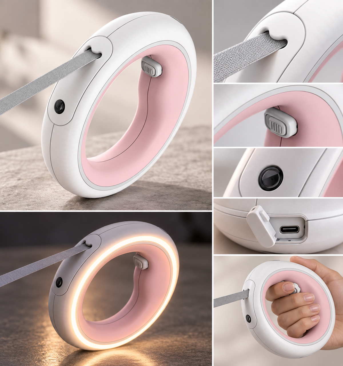 GlowPaw™ LED Retractable Dog Leash