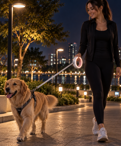 GlowPaw™ LED Retractable Dog Leash
