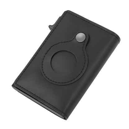 Men's RFID Leather Wallet with AirTag Holder