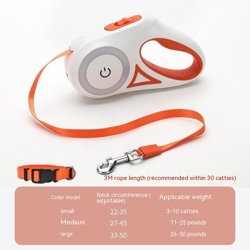 Retractable Dog Leash with LED Light